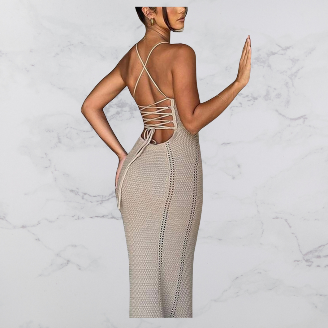 Corset Crochet Maxi Dress