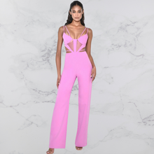 Load image into Gallery viewer, Fuchsia Cutout Jumpsuit
