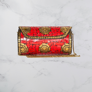 Red Metal Purse